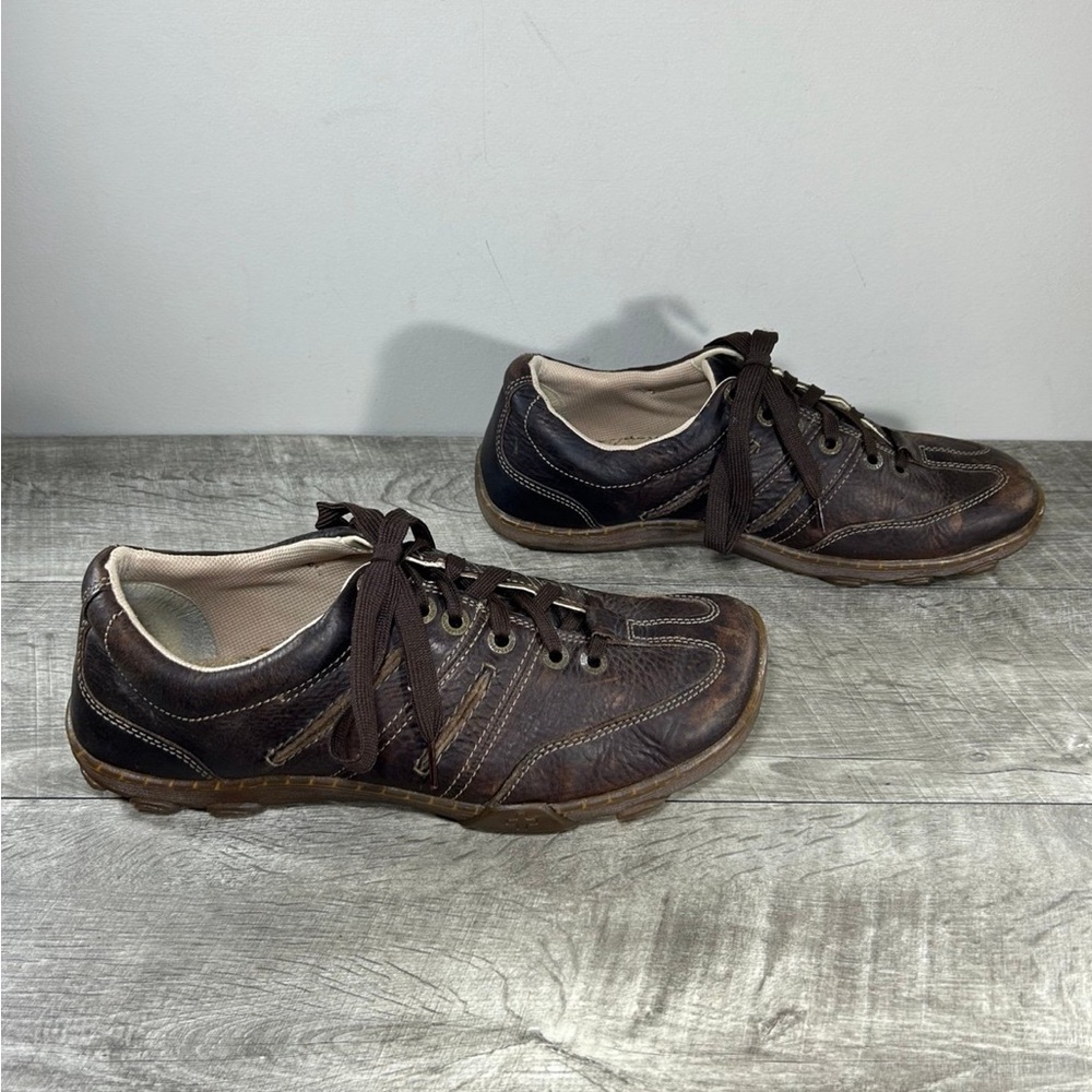 Dr Doc Martens 8B97 Brown Pebbled Leather Mens Lace Up Shoes Oxfords Size 12 DMs